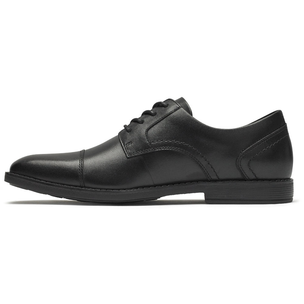 Rockport Mens Slayter Cap Toe Blucher - Oxfords Black - RBJ648152